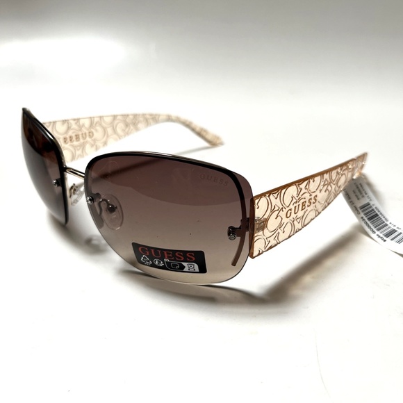New Original GUESS Wrap Around Sunglasses GO00034 Acetate Embossed Transparent - Picture 1 of 6